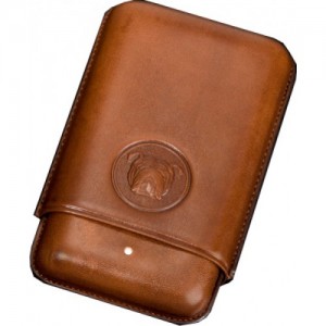 Чехол Dunhill PA3013B Bulldog Cigar Case Robusto Brown(3F)