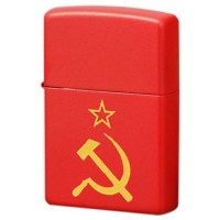 Зажигалка Zippo 233 Серп и Молот Red Matte