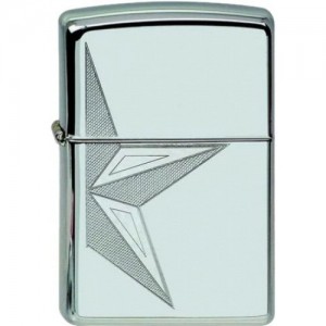 Зажигалка Zippo 250 Half Star High Polish Chrome