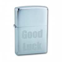 Зажигалка Zippo 200 Good Luck Brushed Chrome