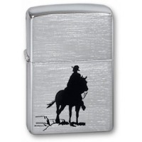 Зажигалка Zippo 200 Bronco Cowboy Brushed Chrome